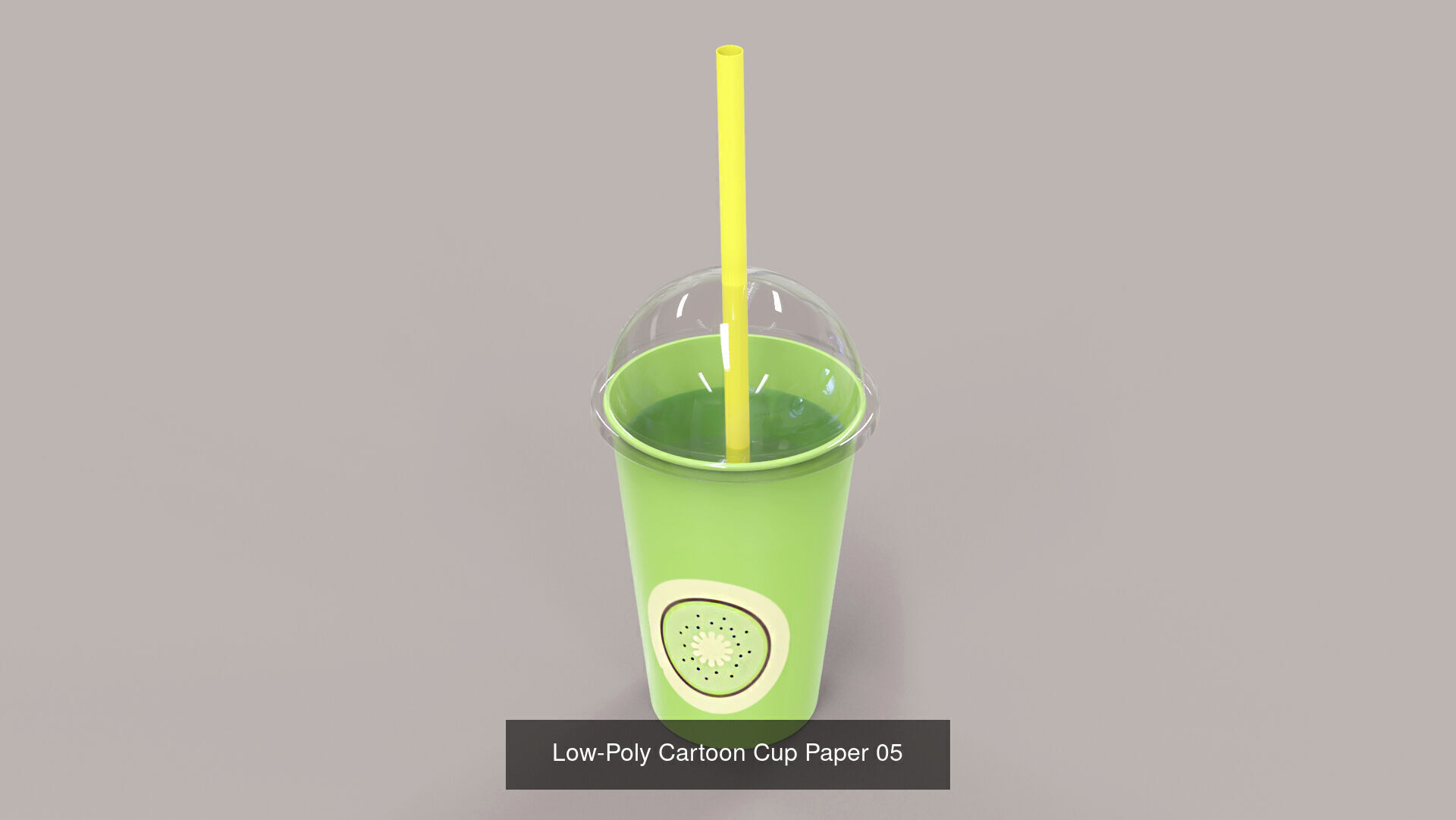 Low-Poly Cartoon Cup Pack 01 3D Model Collection_5