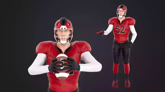 American Football Player - Rigged