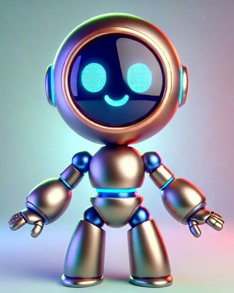 Happy robot 3D model