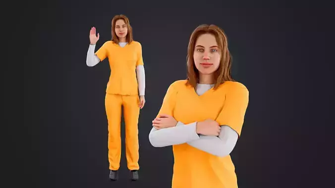 Prisoner Low-poly 3D model