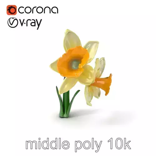 Miniature Daffodil Flower Model Pack