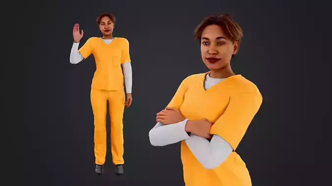 Prisoner Low-poly 3D model