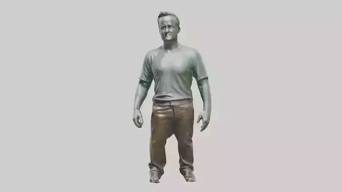 Matthew Perry statue model Low-poly 3D model