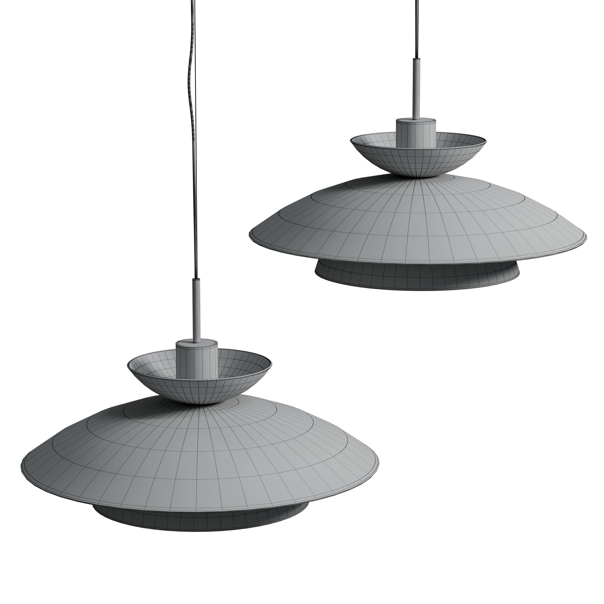 Miloox Kloe Pendant Lamp Low-poly 3D model_4