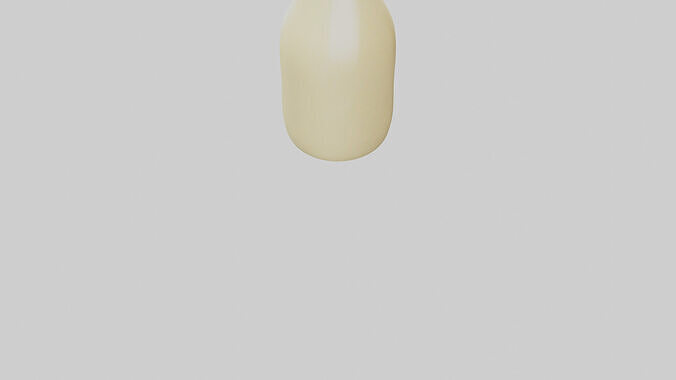 Mayonnaise Bottle model Low-poly 3D model 7
