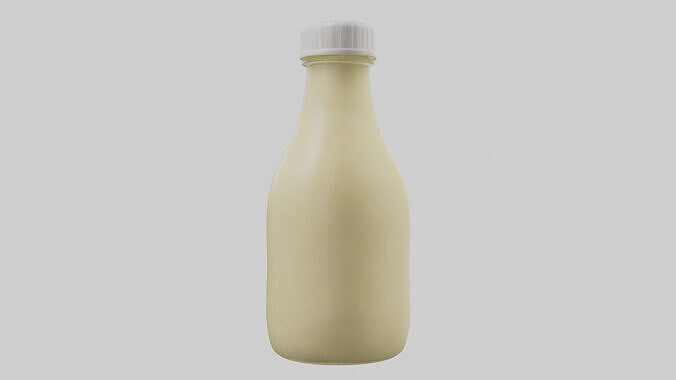 Mayonnaise Bottle model Low-poly 3D model 2