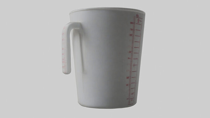 Measuring cup model Low-poly 3D model 2
