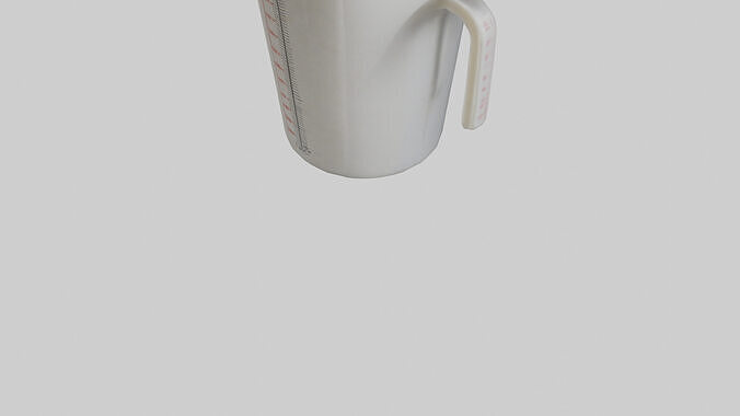 Measuring cup model Low-poly 3D model 6