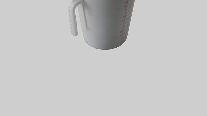 Measuring cup model Low-poly 3D model 4