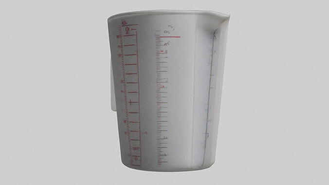 Measuring cup model Low-poly 3D model 3