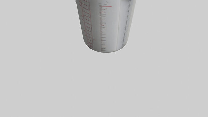 Measuring cup model Low-poly 3D model 5