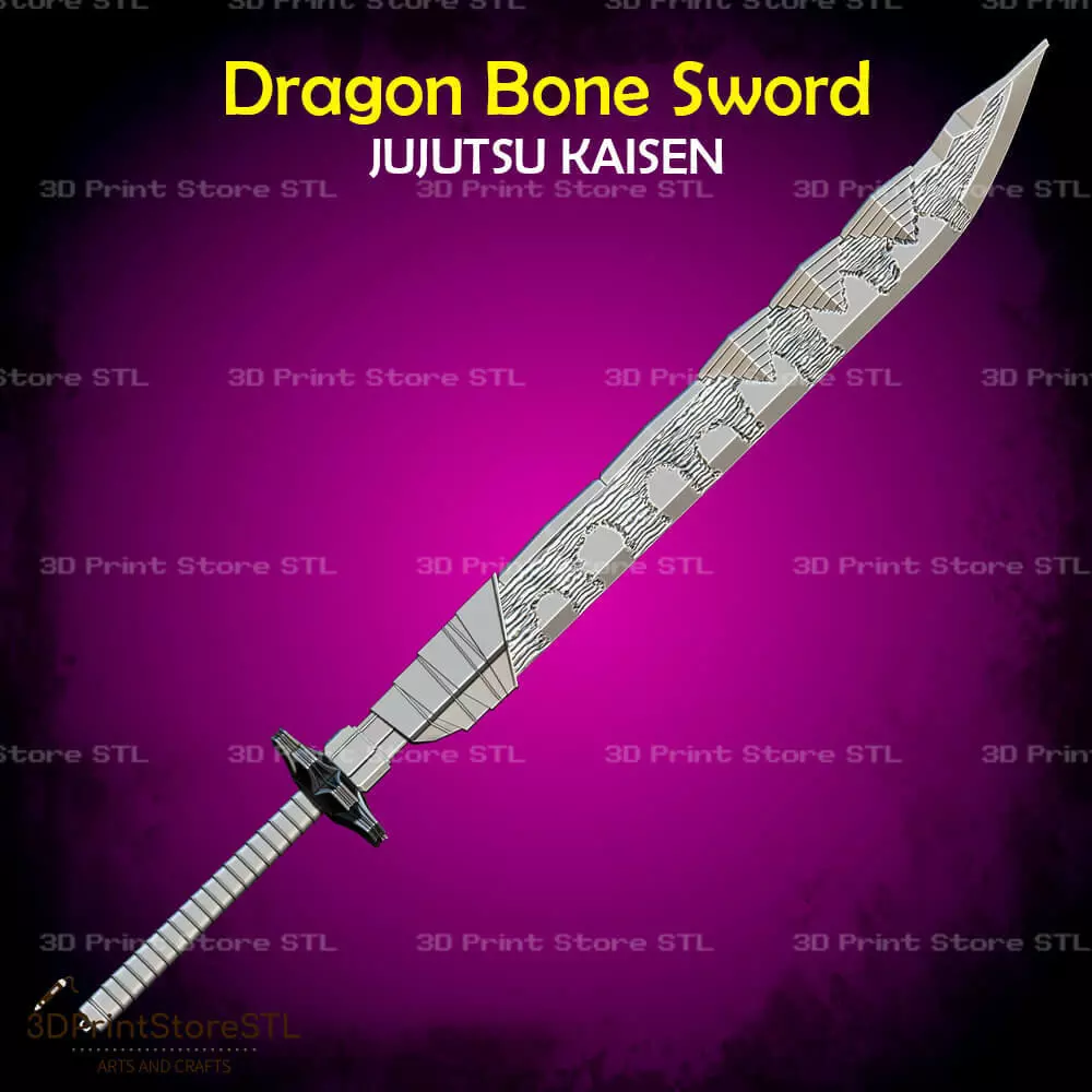 Dragon Bone Sword Cosplay Jujutsu Kaisen - STL File 3D print model_0
