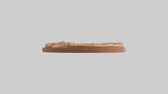 Meat lovers pizza model Low-poly 3D model 3