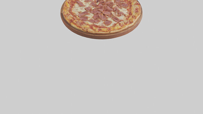 Meat lovers pizza model Low-poly 3D model 5