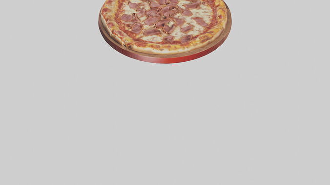 Meat lovers pizza model Low-poly 3D model 6