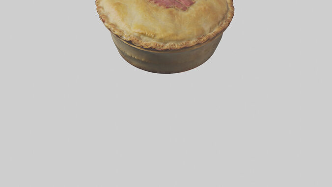Meat pie model Low-poly 3D model 6