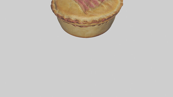 Meat pie model Low-poly 3D model 5