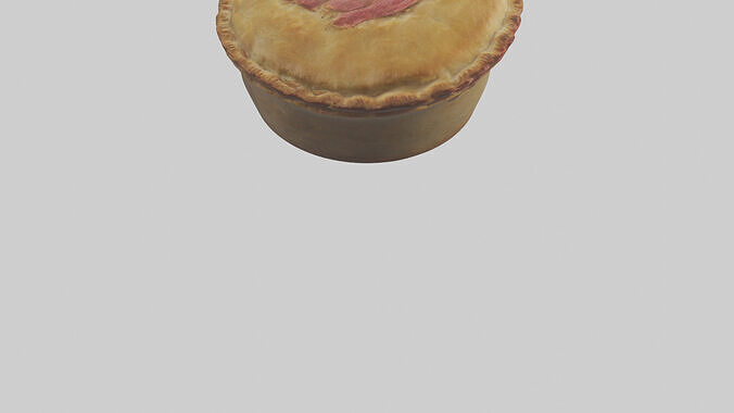 Meat pie model Low-poly 3D model 4
