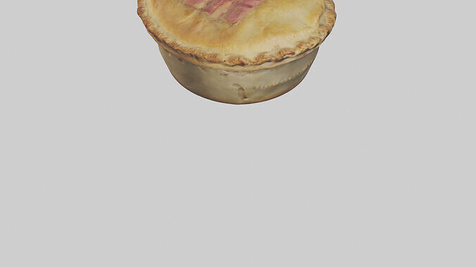 Meat pie model Low-poly 3D model 7