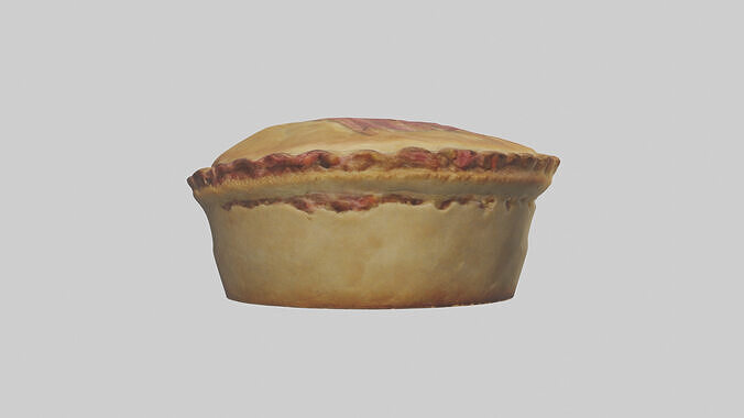Meat pie model Low-poly 3D model 3