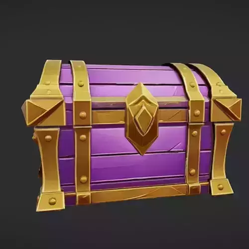 treasure chest with vibrant colors