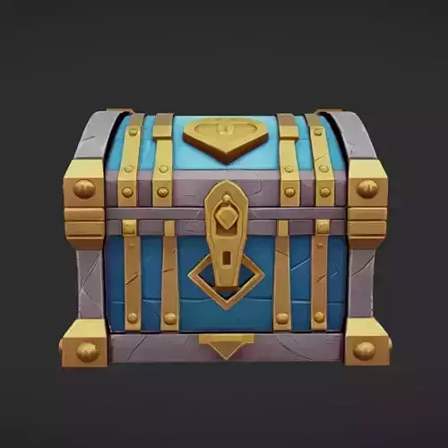 Treasure chest with ornaments