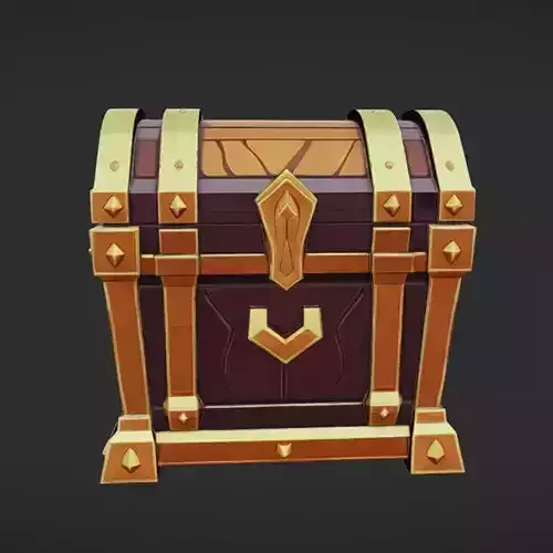 Treasure chest with gold accents