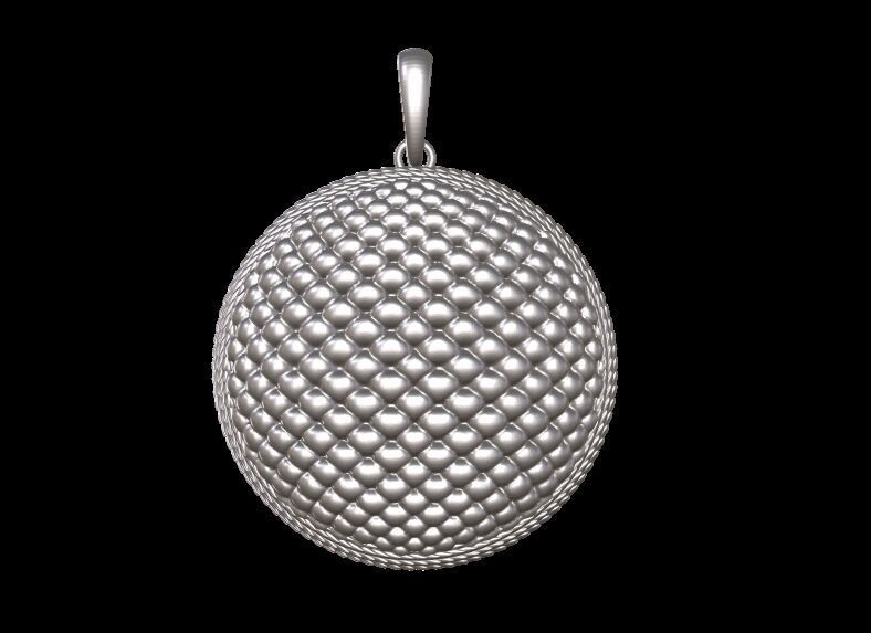 snakeskin textured Pendant 3D print model_7