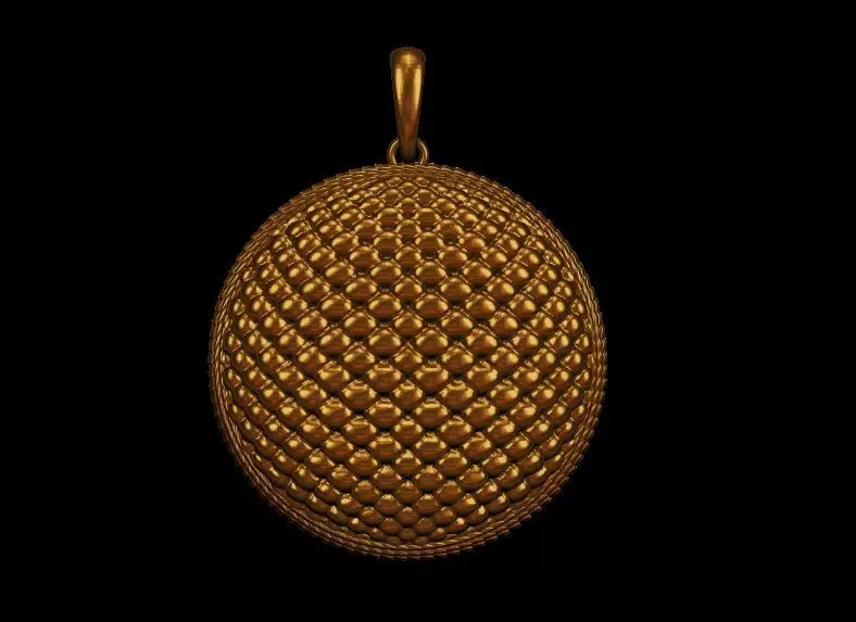 snakeskin textured Pendant 3D print model_0