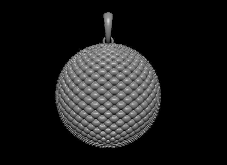 snakeskin textured Pendant 3D print model_4