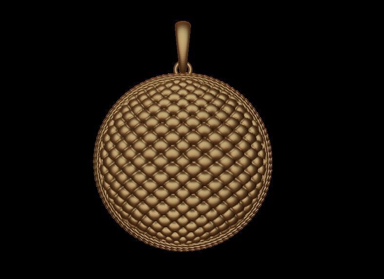 snakeskin textured Pendant 3D print model_1