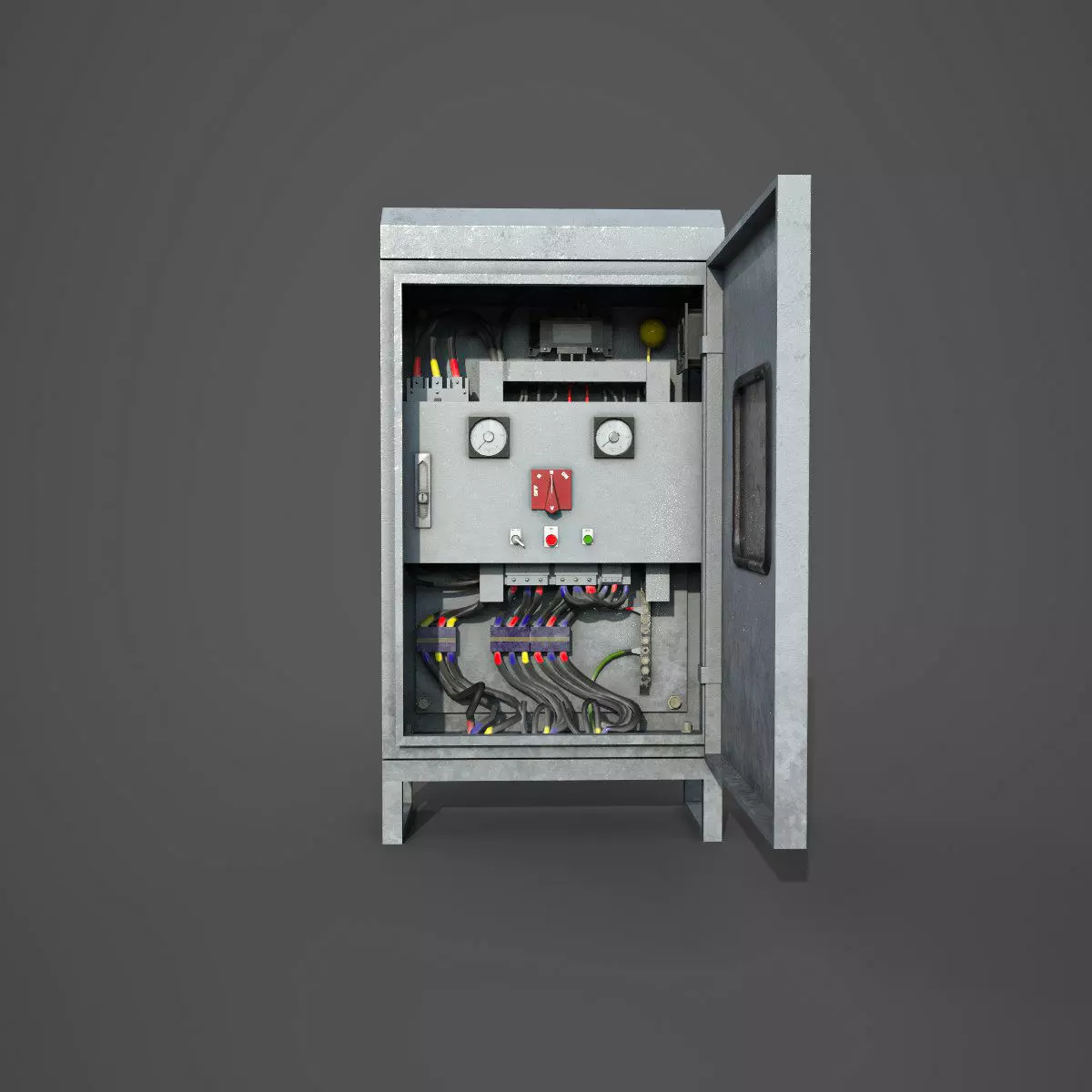Industrial Electrical Control Panel Low-poly 3D model