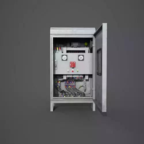 Industrial Electrical Control Panel Low-poly 3D model