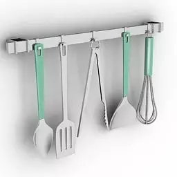 kitchen set spoons Free low-poly 3D model