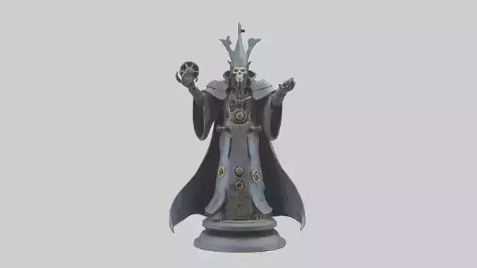 Mechanical Sorcerer statue model