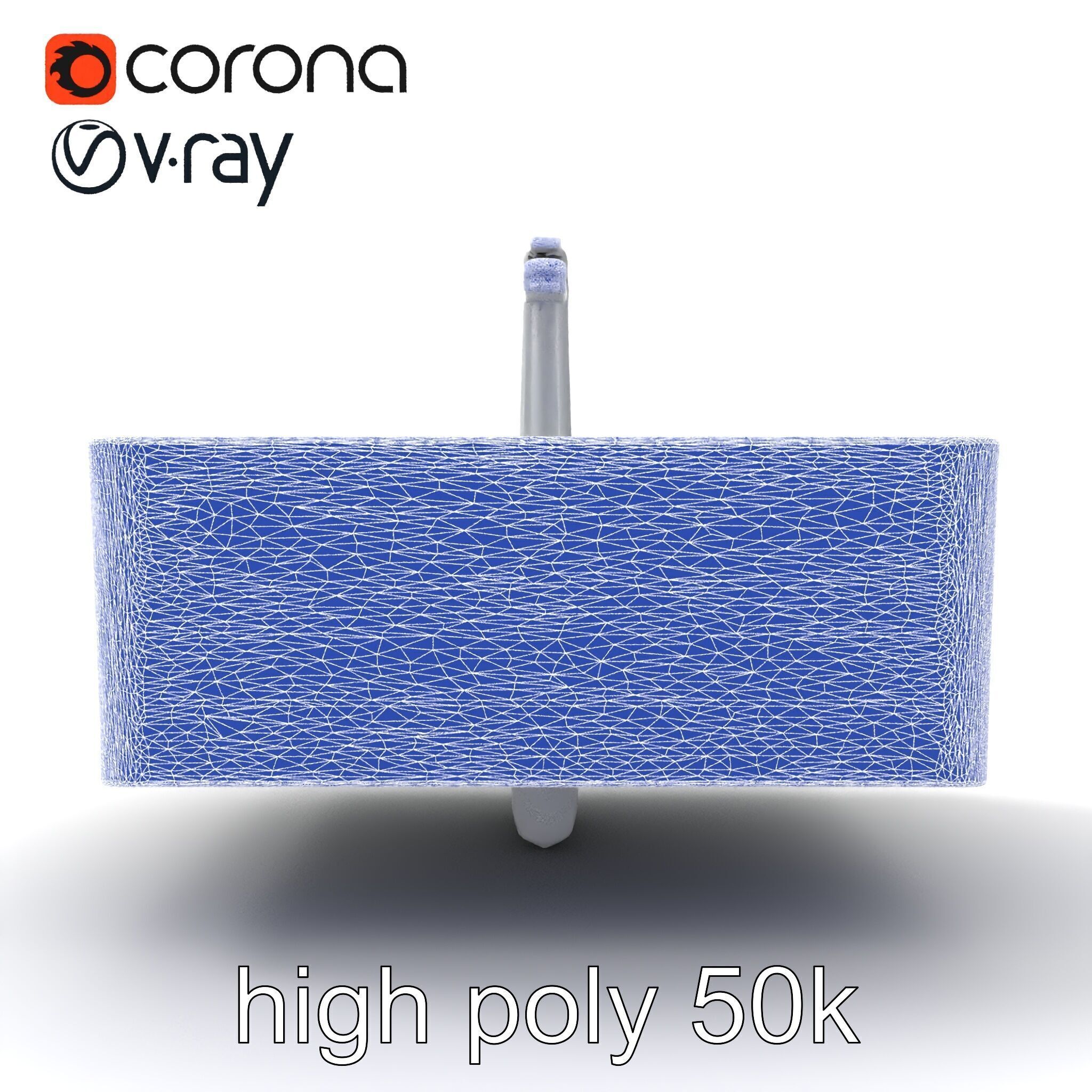 Contemporary Rectangular Bathroom Sink Ceramic Model Pack Low-poly 3D model_11