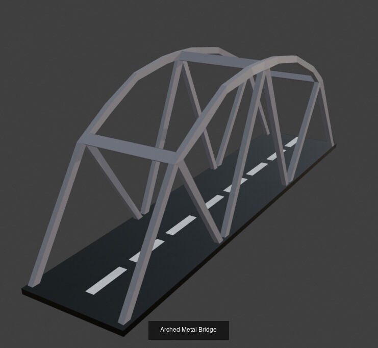 Low Poly Street 3D Model Collection_3