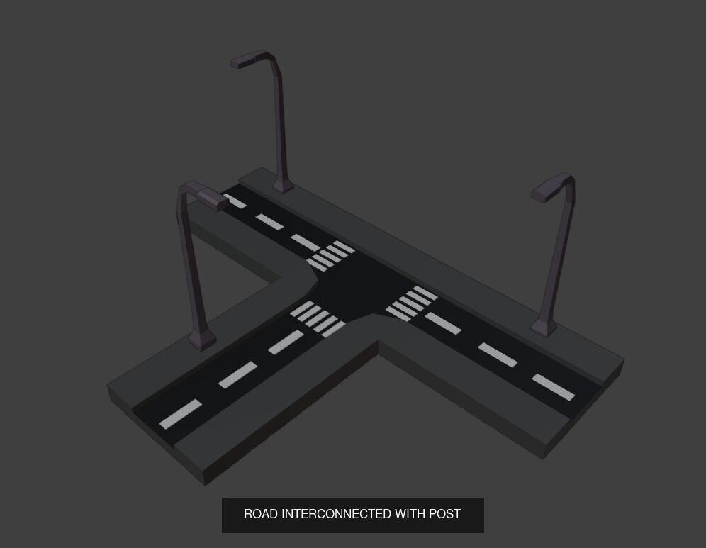 Low Poly Street 3D Model Collection_7