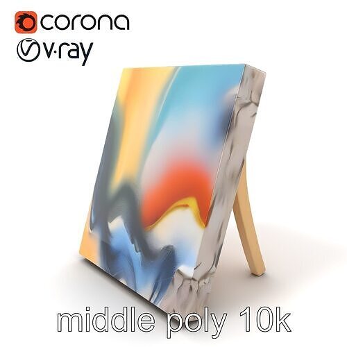 Impressionist Art Canvas 3D Model Pack Texture