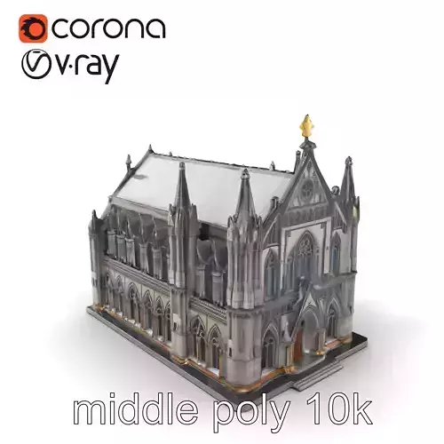 Gothic Cathedral Architecture model pack Low-poly 3D model