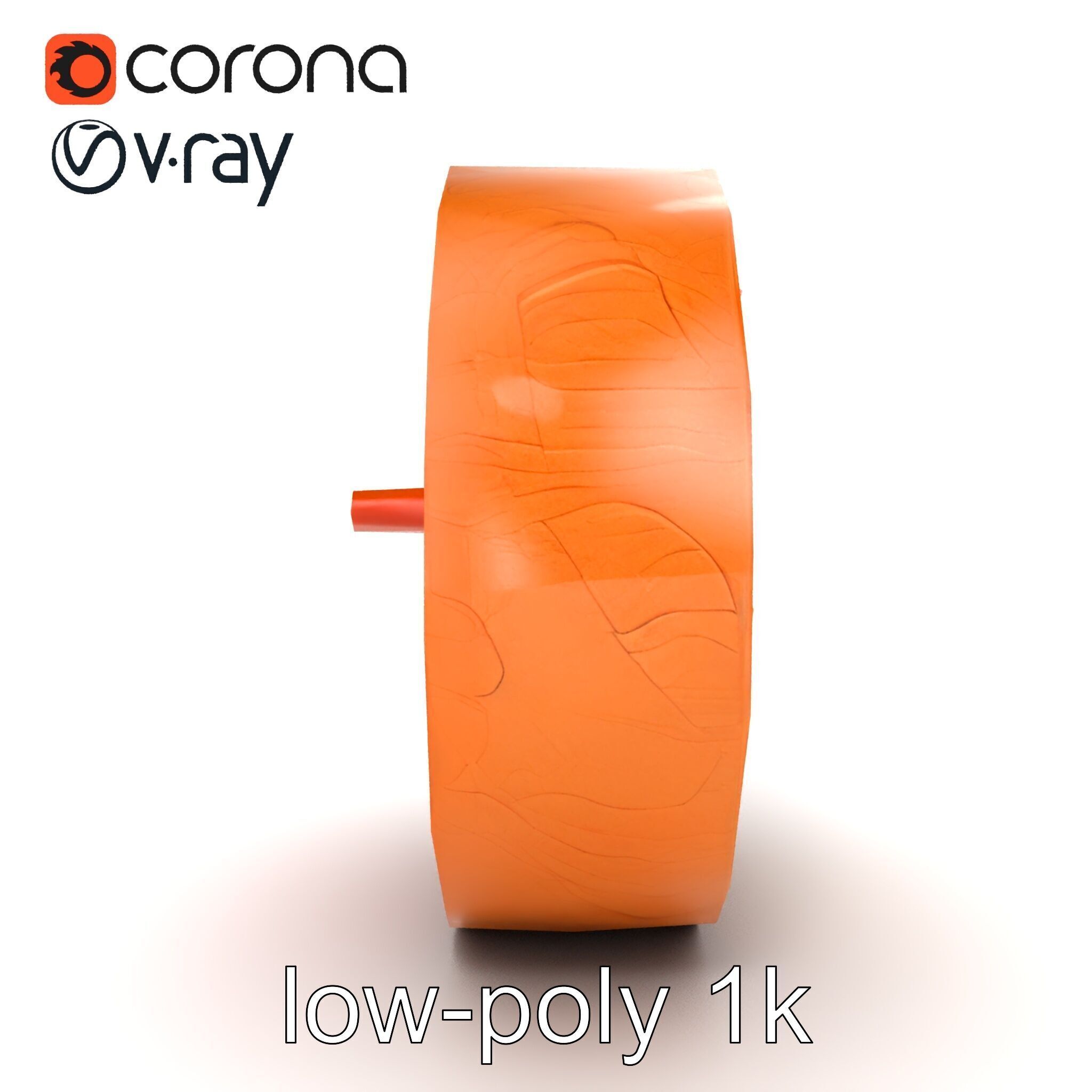 Art Nouveau Floral Relief Decor model pack Low-poly 3D model_13