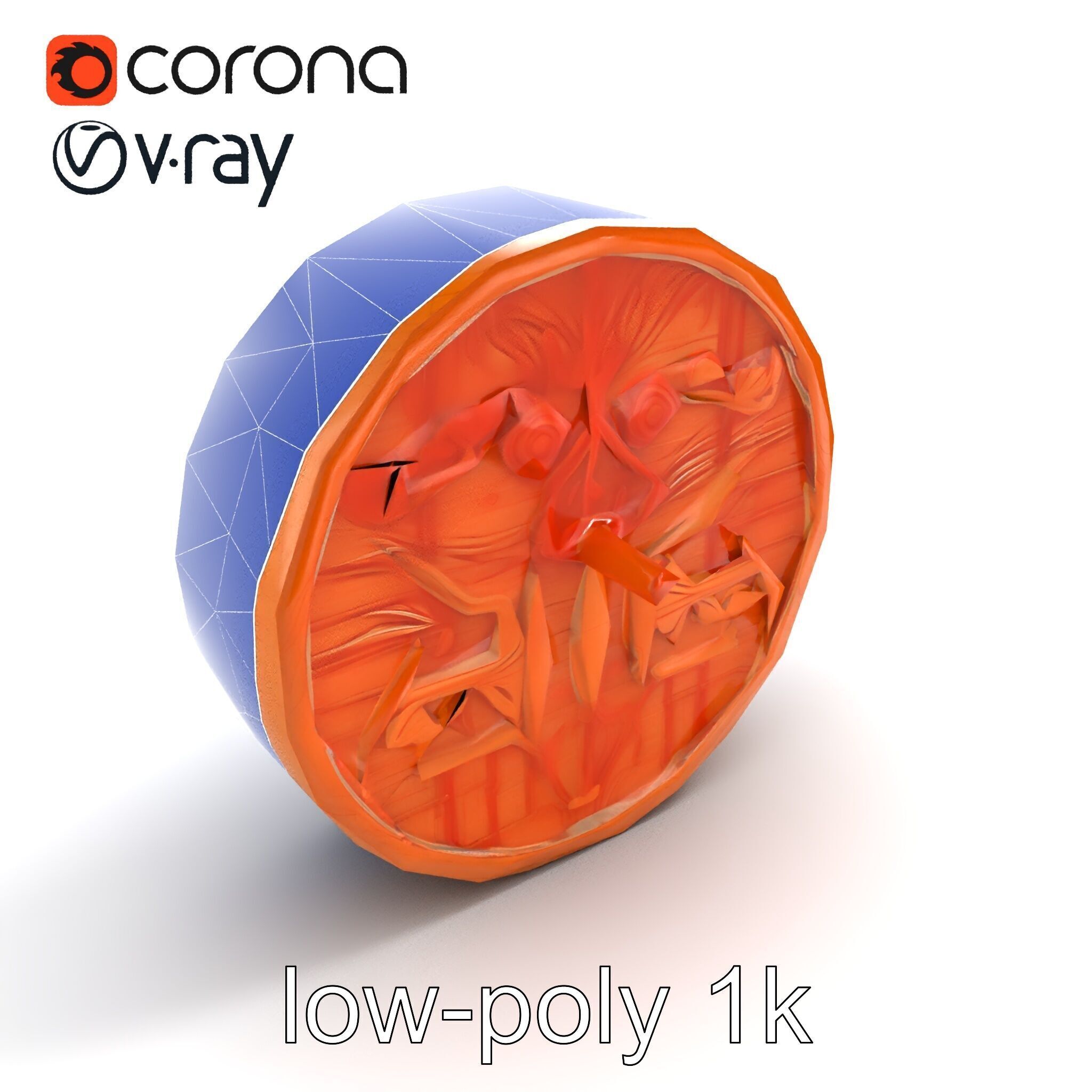 Art Nouveau Floral Relief Decor model pack Low-poly 3D model_10