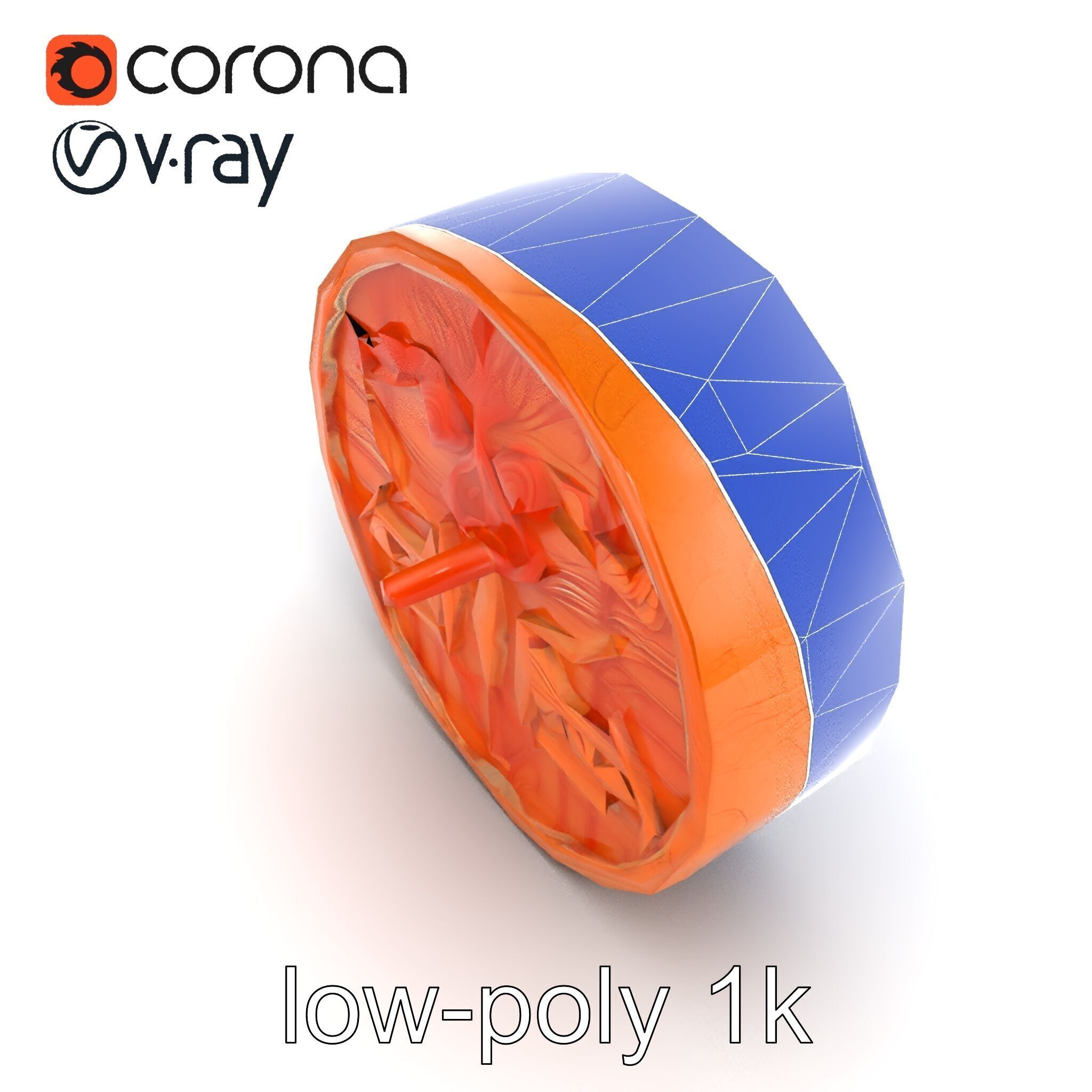 Art Nouveau Floral Relief Decor model pack Low-poly 3D model_12