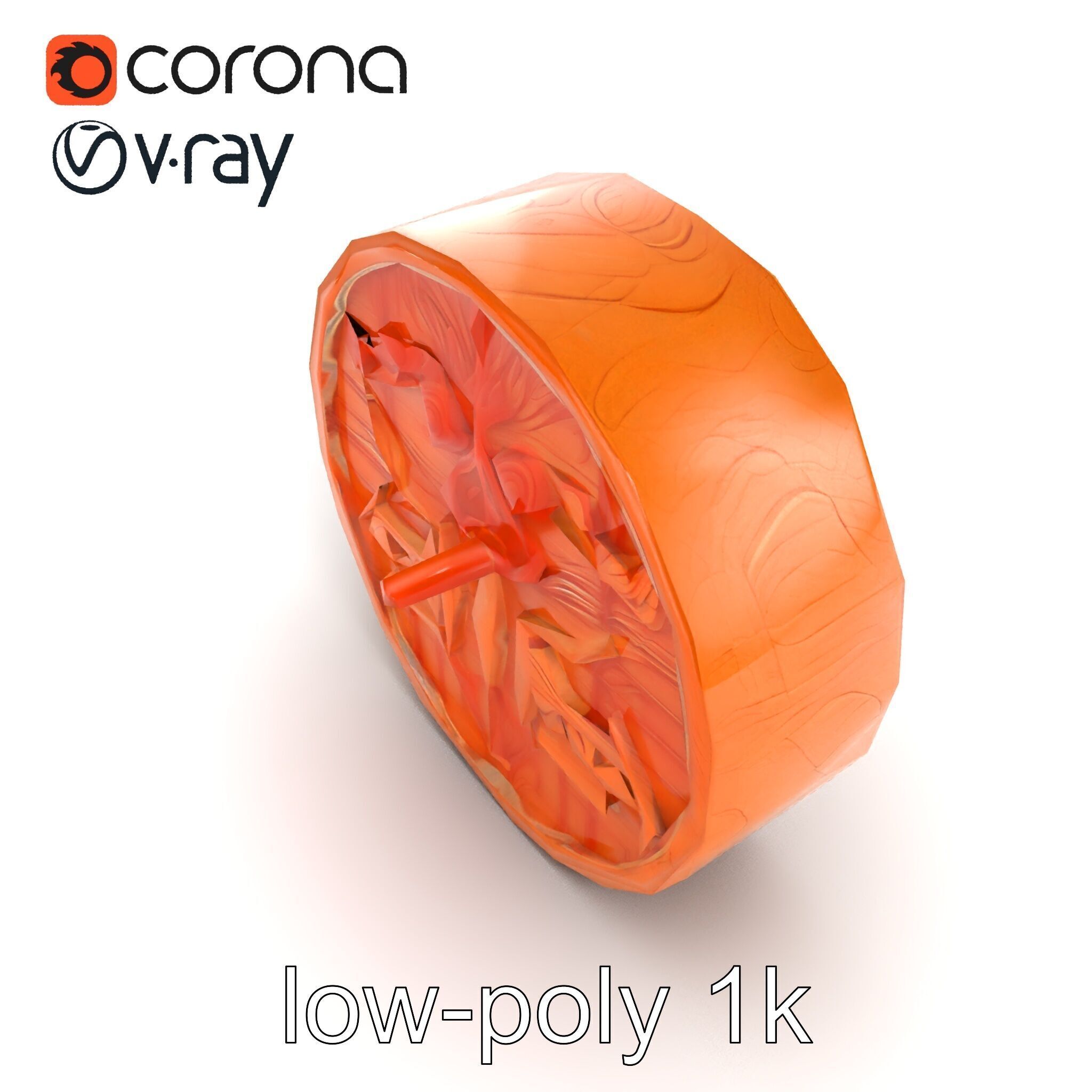 Art Nouveau Floral Relief Decor model pack Low-poly 3D model_19