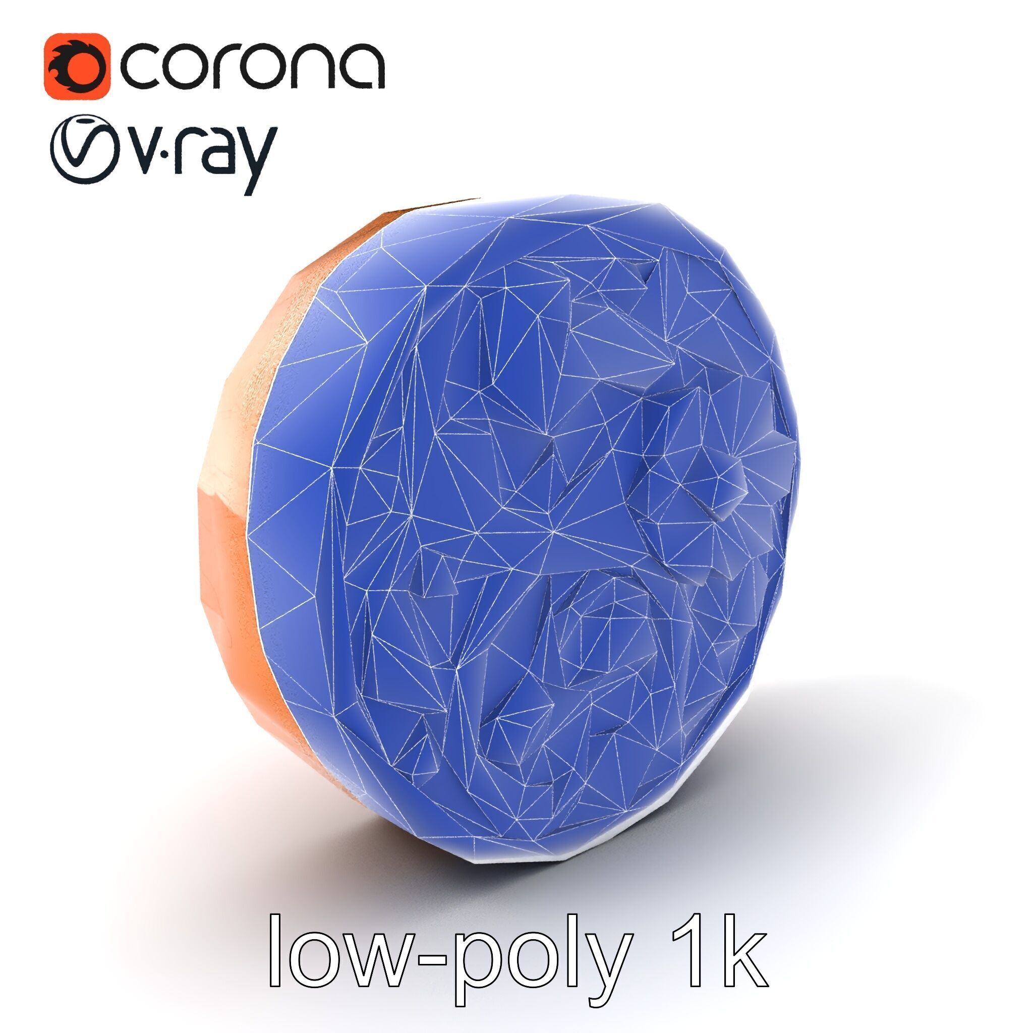 Art Nouveau Floral Relief Decor model pack Low-poly 3D model_6