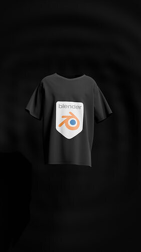 T-shirt mockup template made in blender with animation   Low-poly 3D model