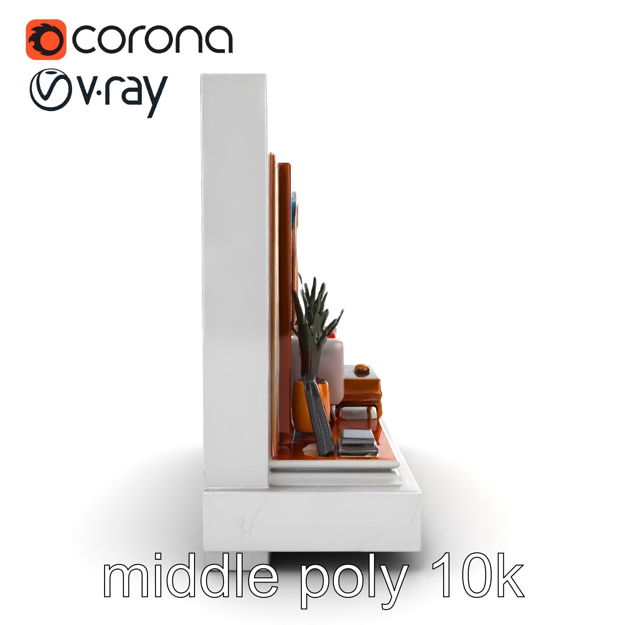 Art Deco Painting Scene Luxurious Model Pack Low-poly 3D model_28