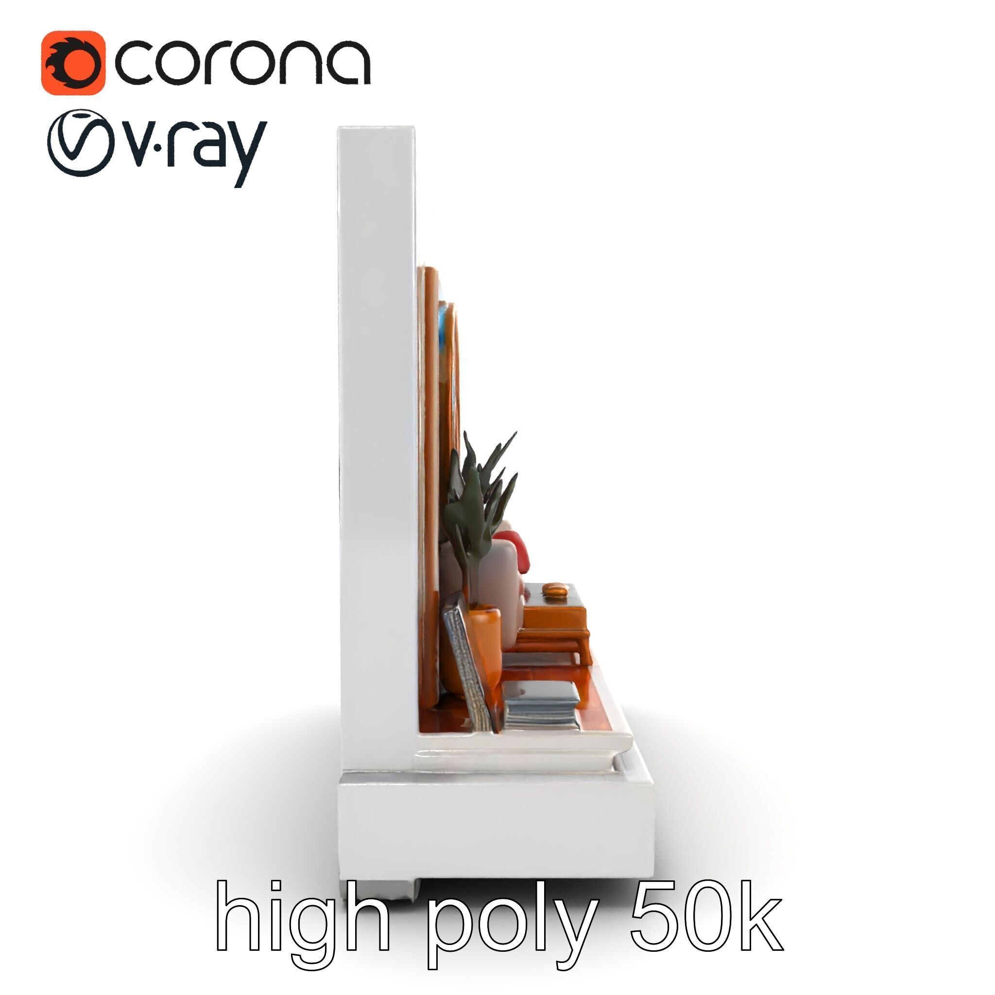 Art Deco Painting Scene Luxurious Model Pack Low-poly 3D model_17