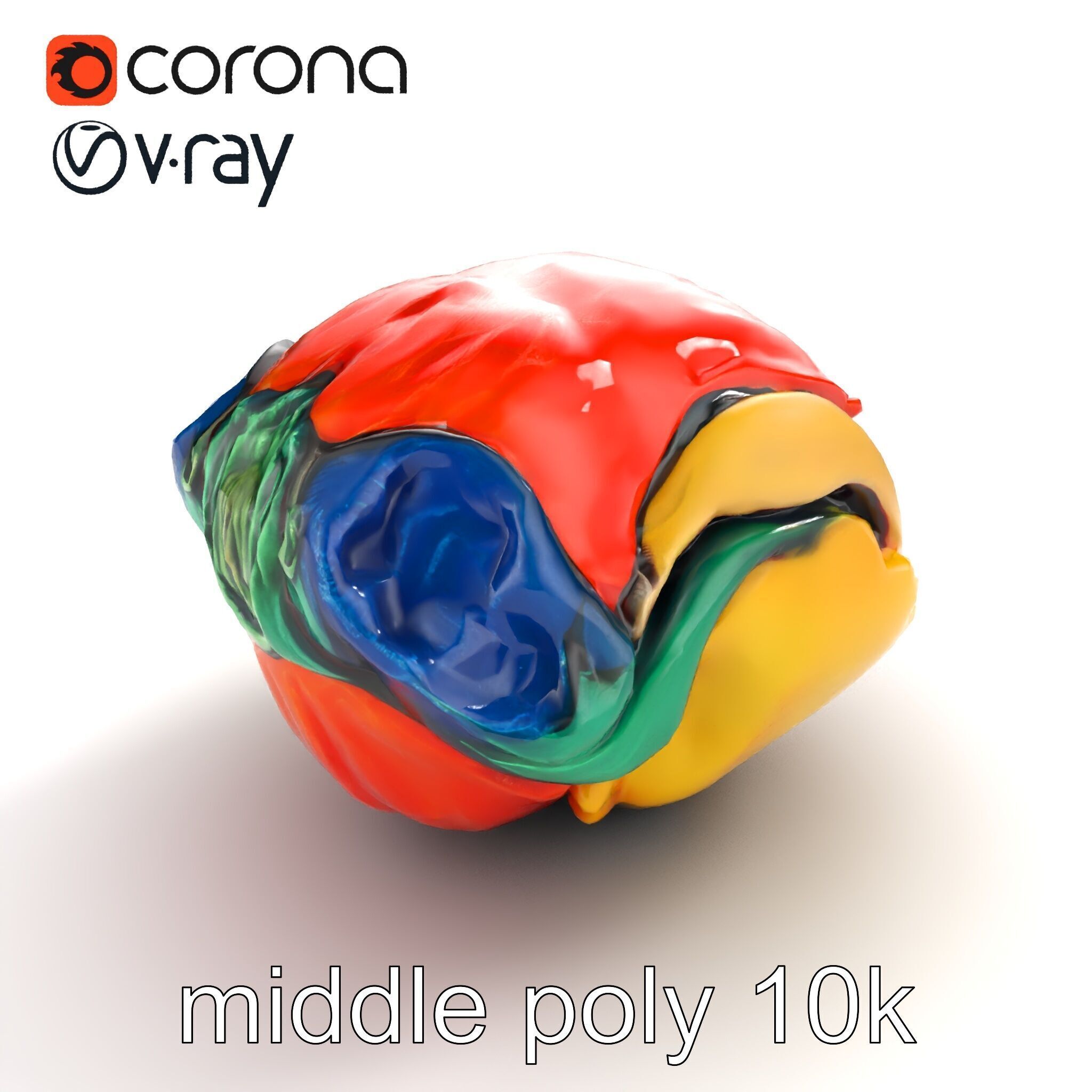 Expressionist Artwork Sculptural Forms model pack Low-poly 3D model_7