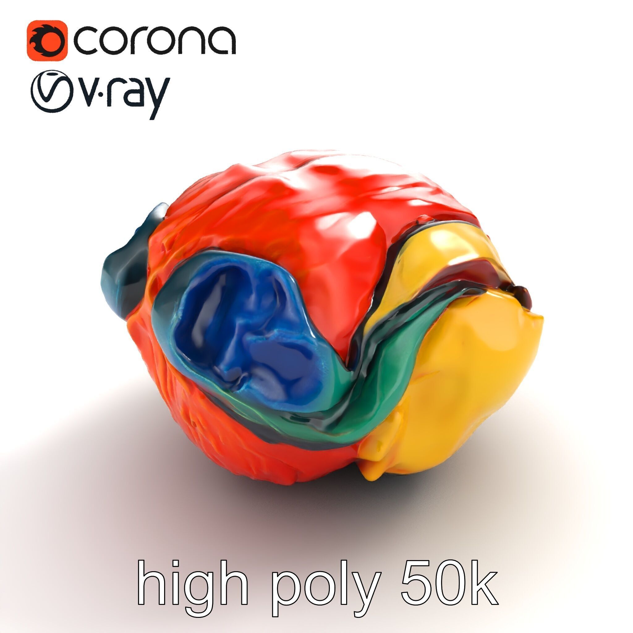 Expressionist Artwork Sculptural Forms model pack Low-poly 3D model_9